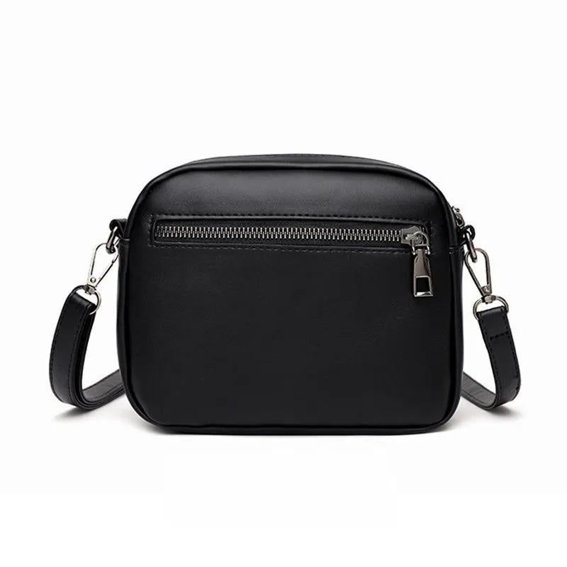 Chic Brow Pu Leather Embroidery Women's Shoulder Bag, C-AR-7 BLACK