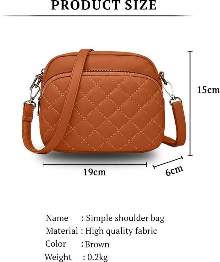 Chic Brow Pu Leather Embroidery Women's Shoulder Bag, C-AR-7 BROWN