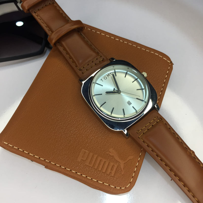 3 in 1 *Tomi Trio Bundle: Watch, SunglasseS & Wallet – Style Meets Savings!*