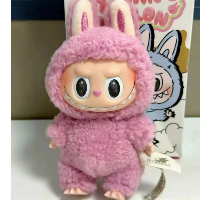 Labubu Doll Plush Toy & Keychain – Have a Seat Trending Cute Cartoon Character | Soft Stuffed Kawaii Anime Labubu Figure for Kids | Decorative Baby Doll | Gift for Girls Boys | Bed Shelf Decoration |